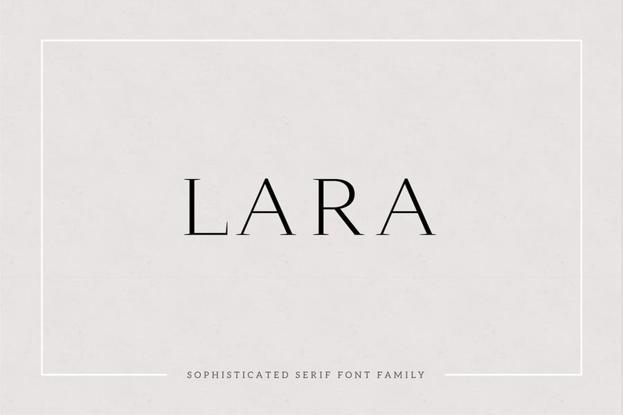 Пример шрифта Lara